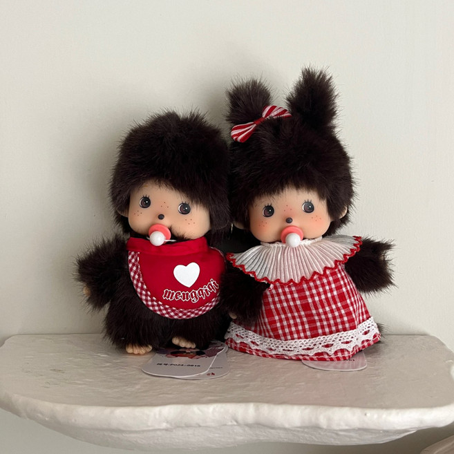 (무배 바로배송) 몬치치 커플 키링 키홀더 Monchhichi 귀여운 캐릭터 백꾸 백참 가꾸 가방꾸미기 가방고리인형 인형키링 커플템, 1개, 보이