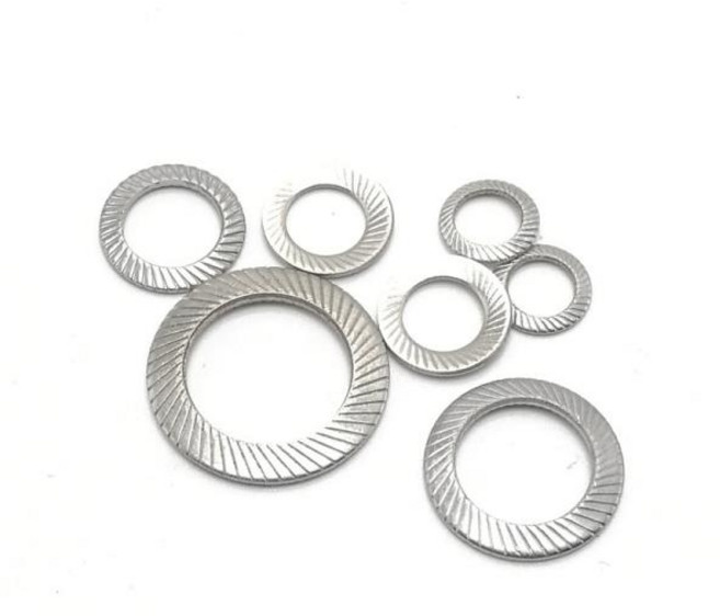 20 - 100 개 M2.5 M3 M4 M5 M6 M8 M10 M12 M16 웨지 잠금 와셔 Din9250 스테인레스 스틸 304 안전 나비 잠, 08 M6 (50PCS)