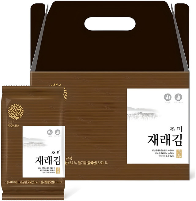 자연나라 재래 도시락김 5g x 24p, 1세트