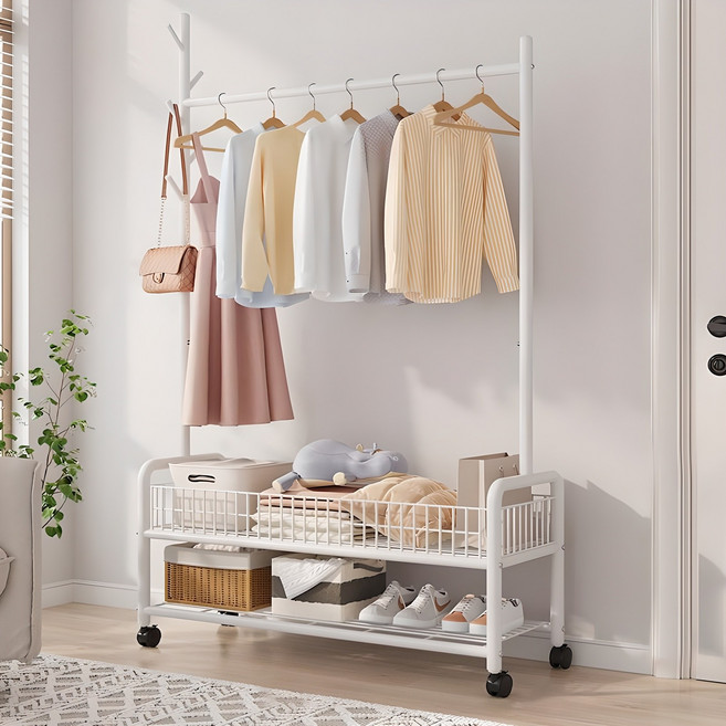 Zuge 튼튼한 이동식 행거, 화이트