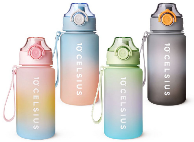 허벌라이프물통 600ml 허벌라이브 유아보틀 레인보우 스트랩보틀 어린이물병 쉐이크통 스포츠보틀 휴대용 프로틴 물병 트라이탄 sho*056Nl, 블루