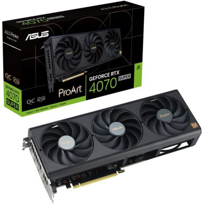 에이수스 ProArt -RTX4070S-O12G NVIDIA GeForce RTX 4070 SUPER 12 GB GDDR6X /PROART-RTX4070S-O12G, Proart_RTX4070 Super|OC, 1개