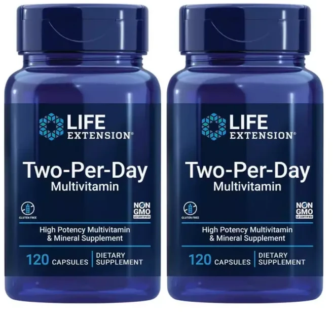 라이프익스텐션 투-퍼-데이 멀티비타민 캡슐 120정 2개, 1개