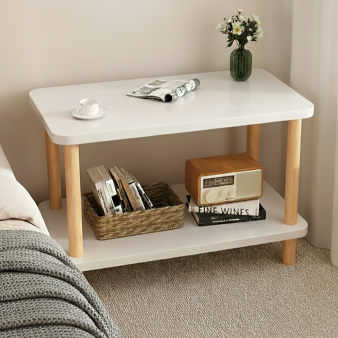 까사루아 미니 침대 협탁 이동식 2단 테이블 가습기 틈새 사이드테이블