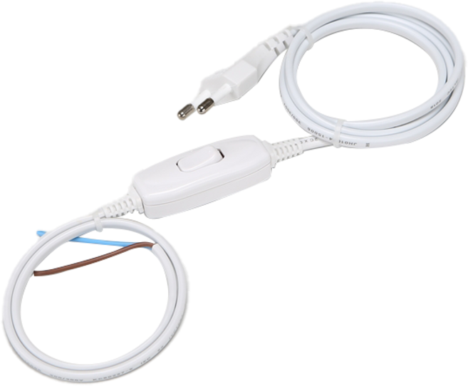 [국산] EOMARKET 파워코드 중간스위치 코드 DIY 전선 코드선 똑딱이 셀프 인테리어 1.5m 2m 3m 화이트 블랙, 1개