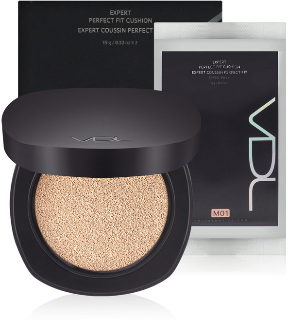 VDL 엑스퍼트 퍼펙트 핏 쿠션 파운데이션 커버 본품+리필, A03 {VD2527}, 1개