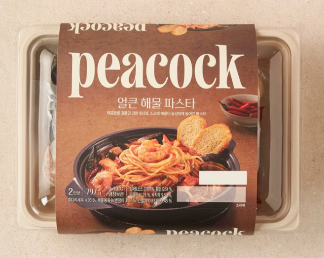 피코크 얼큰 해물 파스타 밀키트 냉장 수량, [백화점식품관] 피코크 얼큰해물파스타 797g 1758, 797g, 1개
