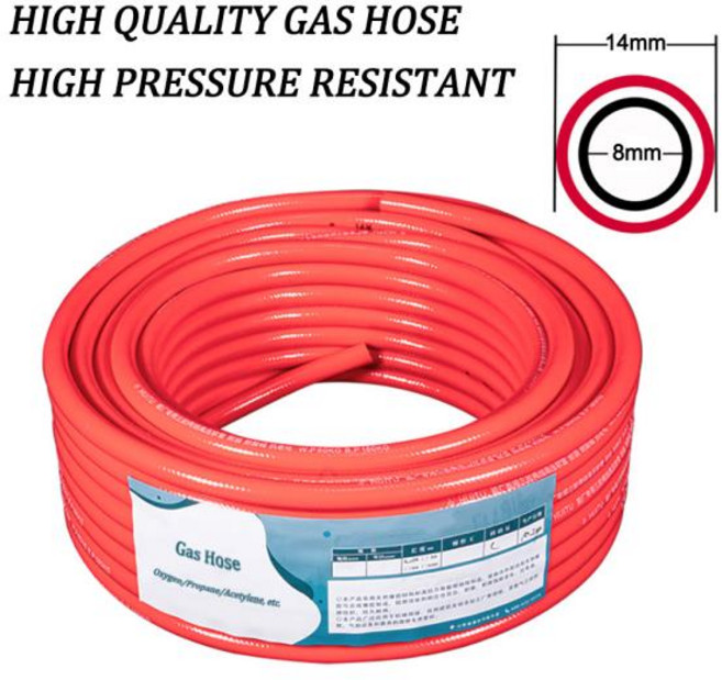 14mm / 8mm 직경 산소 튜브 고압 내마모성 LPG 가스 호스 가스 절단용 방폭형 프로판 아세틸렌 호스, 03 5 Meters