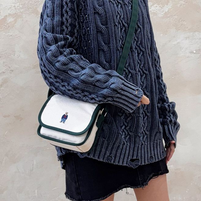 라비에르 린코베어 크로스백 메신저 청소년 캔버스 학생 패션 가방 학원 초등학생 중학생 데일리