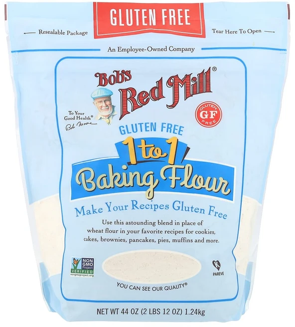 Bobs Red Mill 1 to 1 Baking Flour 44 oz (1.24 kg) 1팩, 1.24kg, 1개 - 쿠팡