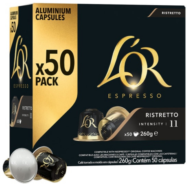 로르 LOR 네스프레소 호환용 캡슐 리스트레토 50캡슐, 5.2g, 50개입, 1개