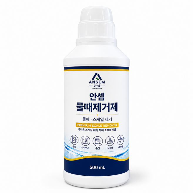 안셈 물때제거제 욕실 샤워부스 유리 수전 다목적 세정제, 1개, 500ml