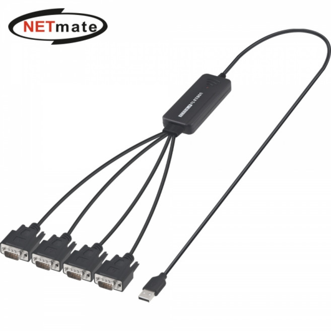 넷메이트 USB to RS232 시리얼 컨버터 4포트 KW-440N, 1개