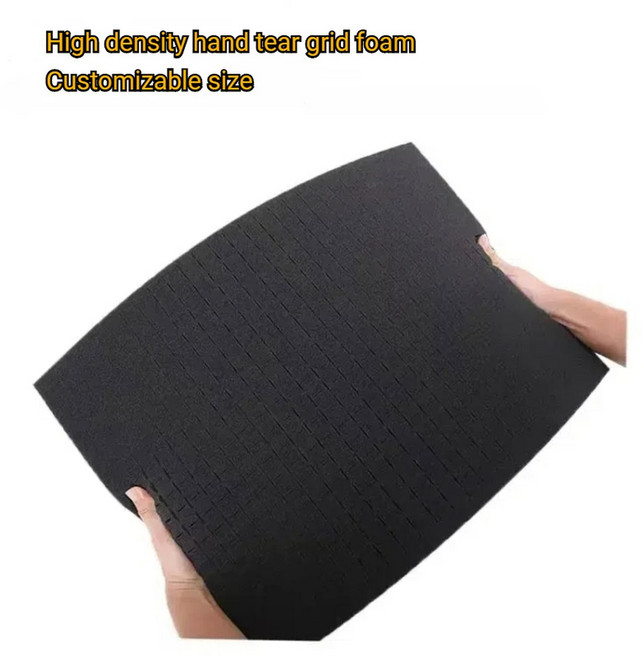 고밀도 프리 컷 도구 상자 폼 인서트 하드 케이스 및 비행 케이스용 픽 앤 플럭 폼 Precorted Shadow Foams Grid Sponge, H 30mm, [00] L 240mm x W 240mm, 1개