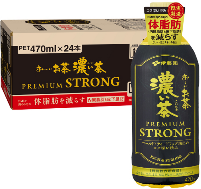 이토엔 오이오차 다크 녹차 프리미엄 스트롱 470ml x 24병, 1박스