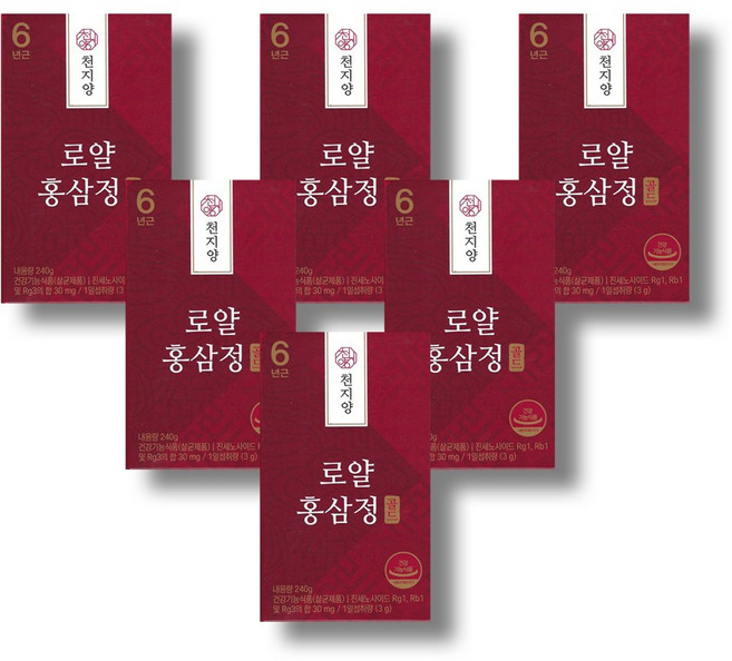 천지양 6년근 로얄 홍삼정 골드, 6개, 240g