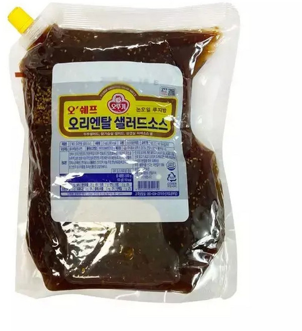 오뚜기 오쉐프 오리엔탈샐러드소스 2kg (스파우트팩), 1개
