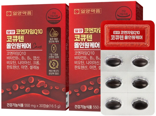 일양약품 코엔자임Q10 코큐텐 올인원케어, 2개, 30정 - 쿠팡
