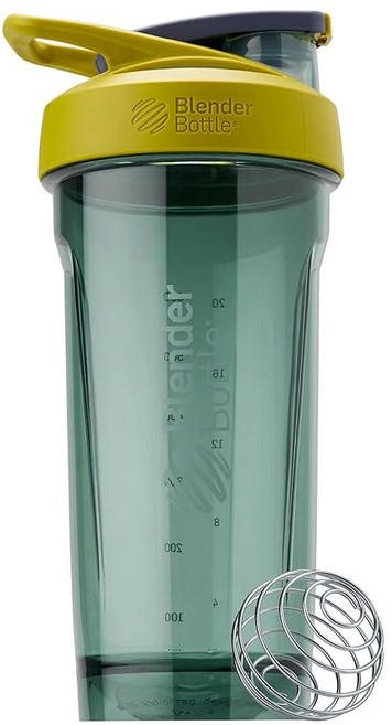 BlenderBottle Strada Tritan 28oz 단백질 셰이커 블렌더 병 용량 828ml 메모리 600ml 옥 BBSTT28 JD, 1개, 1ml, 상세페이지 참조