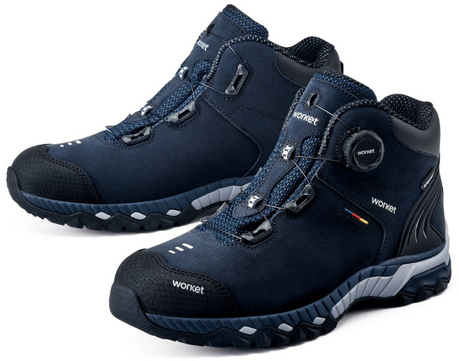 워킷 안전화 6인치 네이비 가벼운 다이얼 방수 작업화 경량 기능성 발이편한