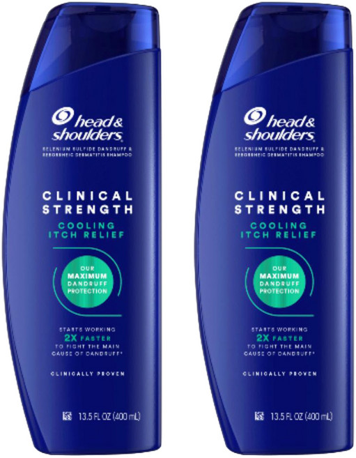 헤드앤숄더 클리니컬 스트렝스 댄드러프 디펜스 인텐시브 이치 릴리프 샴푸, 400ml, 2개