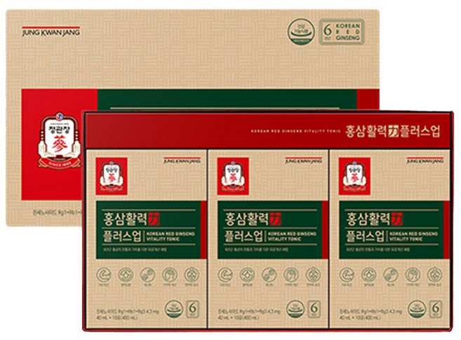 정관장 홍삼활력플러스업, 6개, 1.2L