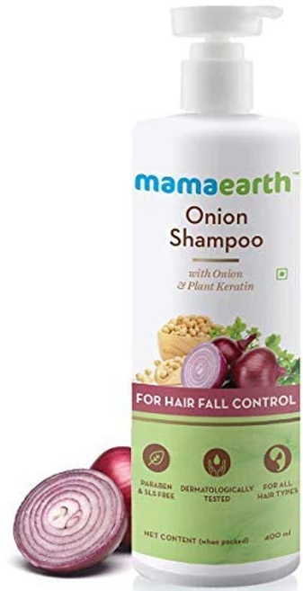 Mamaearth 마마어스 양파오일 & 식물성 케라틴 샴푸 탈모방지 모발성장 400ml, 1개 - 쿠팡
