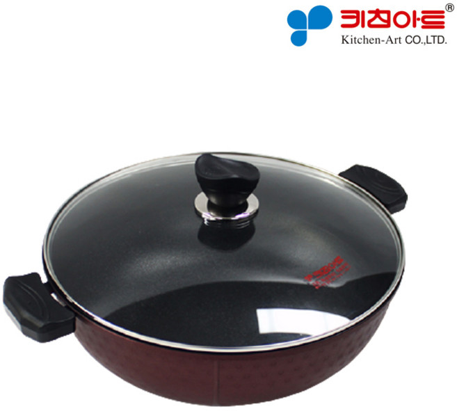 키친아트 금상첨화 티타늄코팅 IH 인덕션호환 멀티 양수웍팬 36cm 궁중전골냄비, 단품, 단품