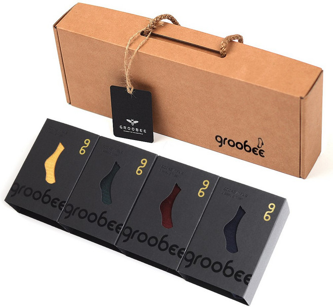 그루비 양말선물세트 4켤레 (여성B-골지)