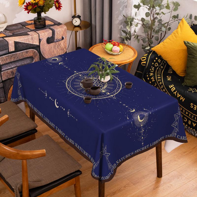 130X180 타로스프레드천 점성술 타로카드 테이블보 별자리 점괘, 80*130, 블루 HR, 1개