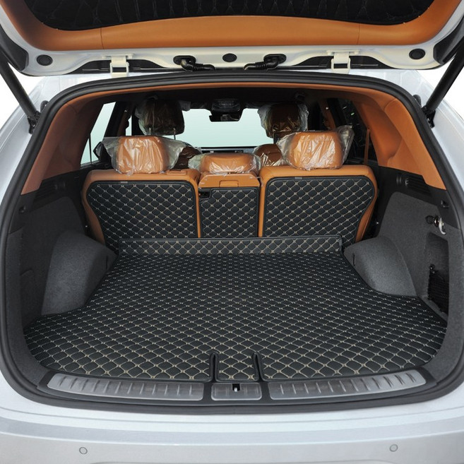 카프트 제네시스 뉴 GV80 페이스리프트 호환 트렁크매트 프리미엄 퀄팅 차박, 5인승, 일체형, 블랙-베이지