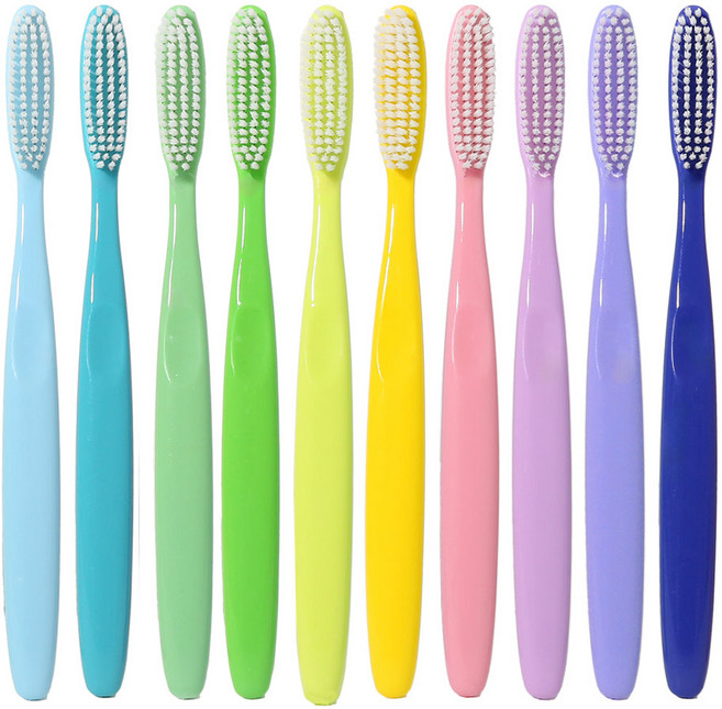 가성비가브랜드다 덴티클린스 컬러풀 쿨빅 부드러운 초미세모 칫솔, 1세트, 10개입