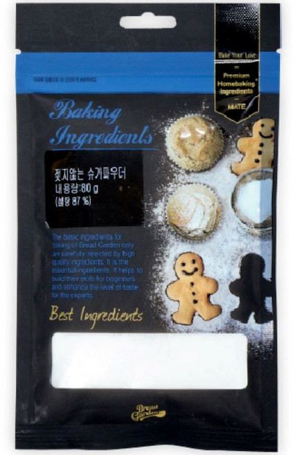 브레드가든 젖지않는 슈가파우더, 80g, 5개