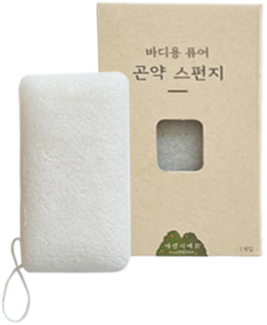 에센시에르 곤약 스펀지 바디 퓨어, 2개, 화이트