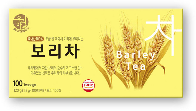 우리차 보리차 100p, 100개입, 1개, 1.2g