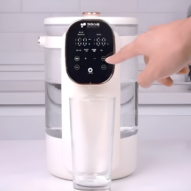 키친아트 통창 내열유리 자동급수 전기 보온포트 3.2L 대용량, KPT-W358