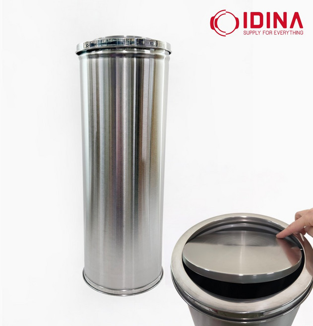 이디나 스텐 뱅뱅이 휴지통 대형 스윙 야외 카페 철제 쓰레기통