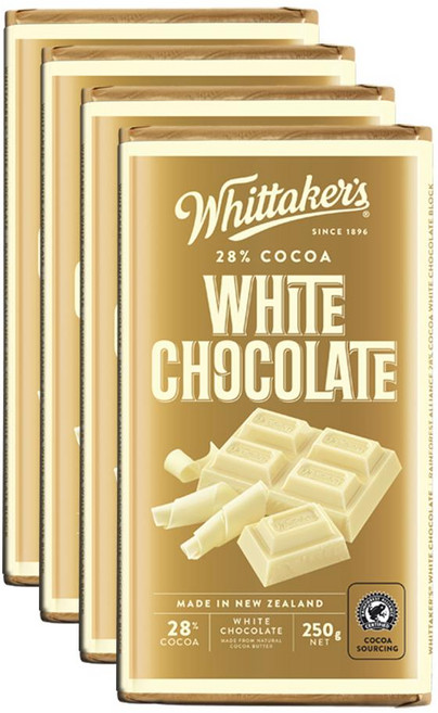 Whittaker's 휘태커스 화이트 초콜릿, 250g, 4개