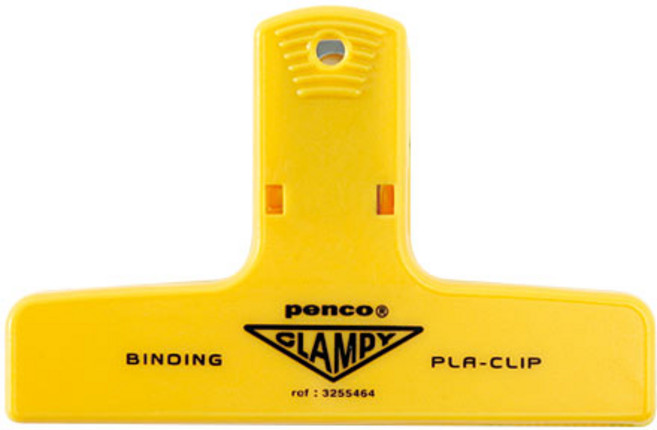 PENCO 펜코 책상정리 빈티지 집게 고리 책고정 악보고정 다용도 플라스틱 집게, 클리어옐로우, 1개