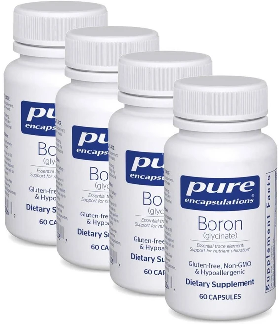 퓨어인캡슐레이션 보론 붕소 (글리시네이트) 캡슐 Pure Encapsulations Boron (Glycinate), 4개, 60정 - 쿠팡