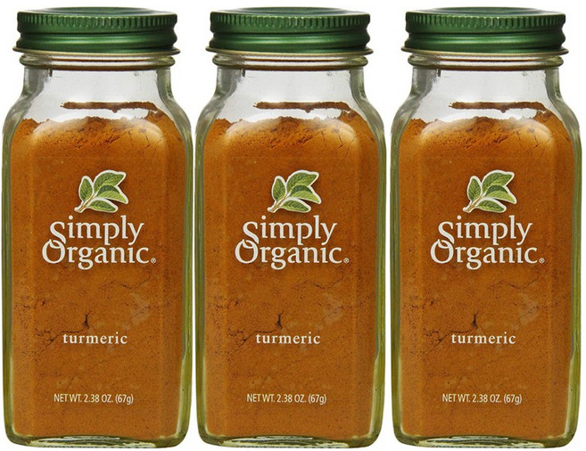 Simply Organic 薑黃粉, 3罐, 67g