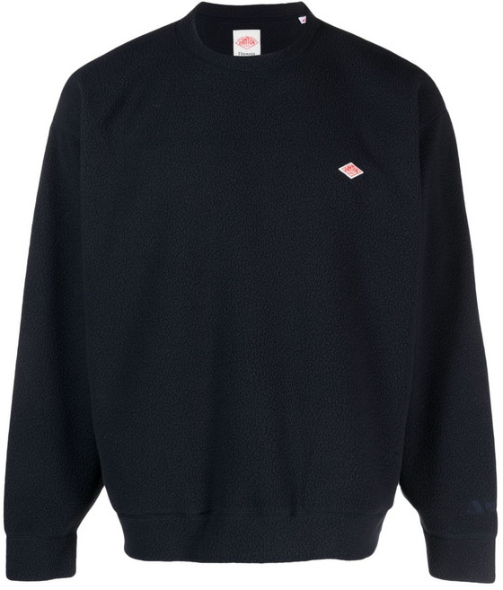 단톤 로고 패치 플리스 스웨트셔츠