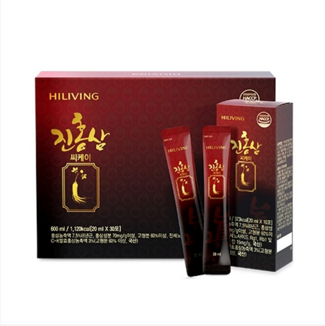 하이리빙 진홍삼 씨케이 컴파운드-K 프리미엄 홍삼진액 스틱형 용량25ml UP, 1박스, 30회분