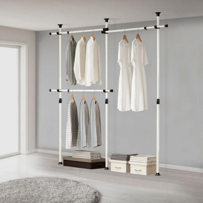 왕자행거 130벌 고정 행거, 아이보리