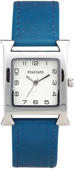 스타카토 사각 여자 손목 시계 여성 아나로그 가죽 시계 ST-583
