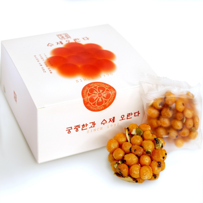 궁중한과 수제 오란다 말랑말랑 유자 강정 10개입 185g 1박스, 5박스