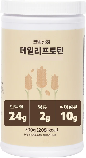 혈당케어 단백질 쉐이크 데일리 프로틴, 700g, 1개, 17곡 미숫가루 - 쿠팡