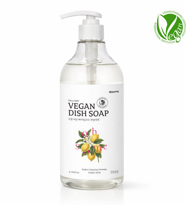 오썸 친환경 비건 주방세제 대용량 레몬, 1개, 1L