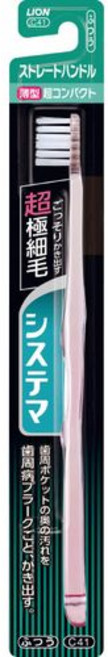 시스테마 칫솔 스트레이트 핸들 초 보통 1개 초극세모 얇은 허브 치주병