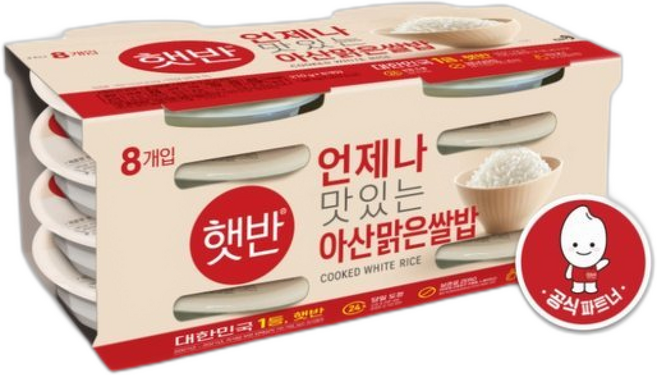 CJ 아산맑은쌀밥, 210g, 8개